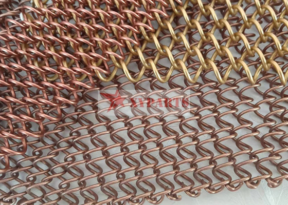 1.2mm Wire Dia Copper Metal Coil Drapery สำหรับตกแต่งร้านอาหาร