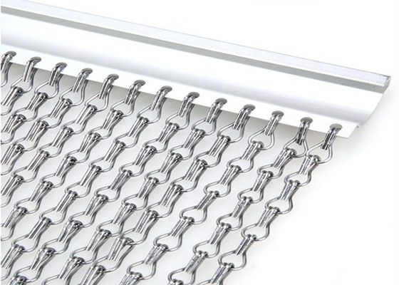 สีดํา อลูมิเนียม Chain Link Mesh แผ่นผนังโลหะ