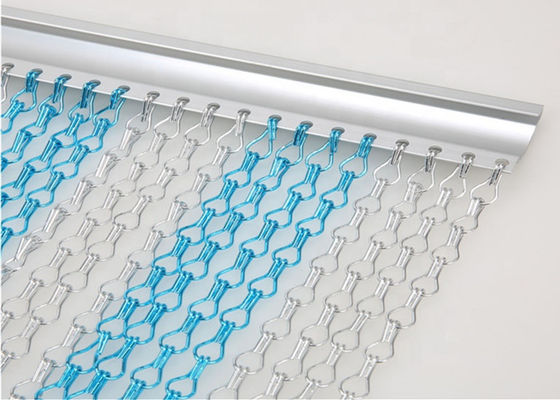 สีดํา อลูมิเนียม Chain Link Mesh แผ่นผนังโลหะ