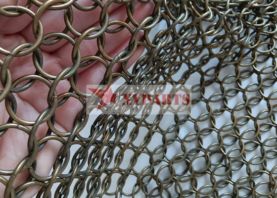 ม่านตาข่ายโลหะเชื่อมโลหะโบราณขนาด 2.0x20 มม. สำหรับการออกแบบทางสถาปัตยกรรม